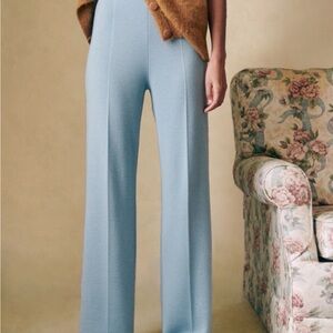 Sezane Matthew Trousers Frosted Blue XXS NWT